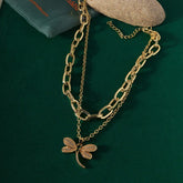 2 Line Butterfly Stack Chain